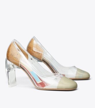 Zapatos de tacón transparentes
