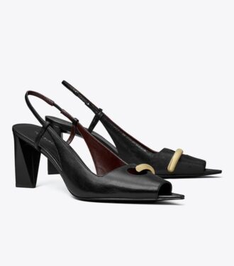 Zapatos destalonados con punta abierta