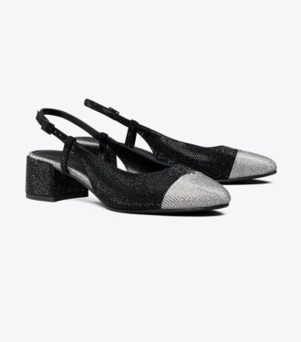 Zapatos destalonados con puntera y pavé