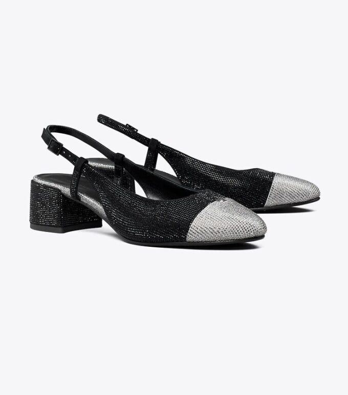 Zapatos destalonados con puntera y pavé Zapatos destalonados con puntera y pavé