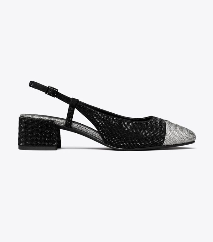 Zapatos destalonados con puntera y pavé Zapatos destalonados con puntera y pavé